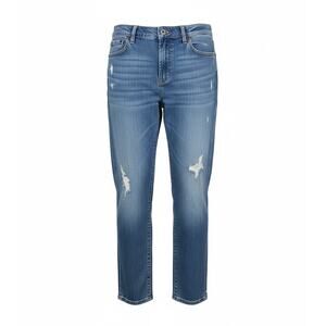 a.n.a A New Approach Size 6 Blue Distressed Mid-Rise Boyfriend Jeans